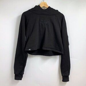 Rarr Women's Embroidered Logo Heavyweight Crop Hoodie Sweatshirt Size Size S